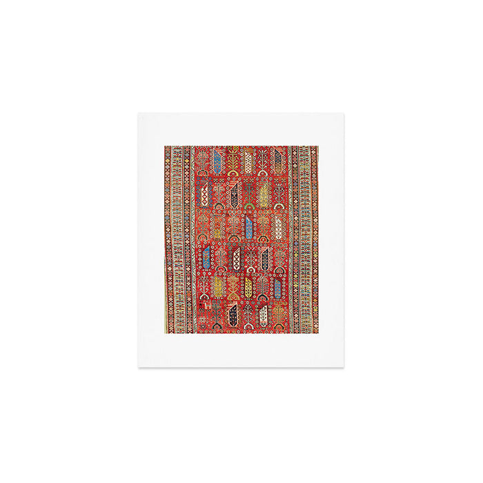 Shirvan Caucasian Antique Carpet Print Art Print Gallery Image 1