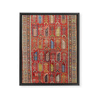 Shirvan Caucasian Antique Carpet Print Framed Canvas Print Gallery Image 3