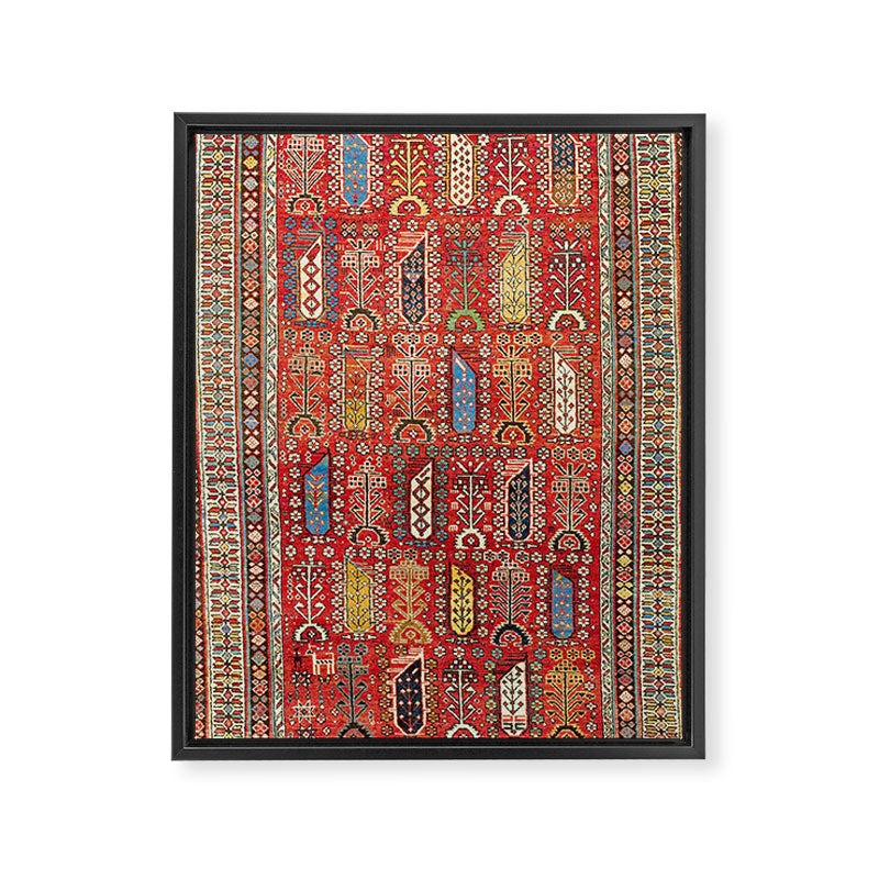 Shirvan Caucasian Antique Carpet Print Framed Canvas Print Gallery Image 3
