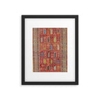 Shirvan Caucasian Antique Carpet Print Framed Art Print Gallery Image 4