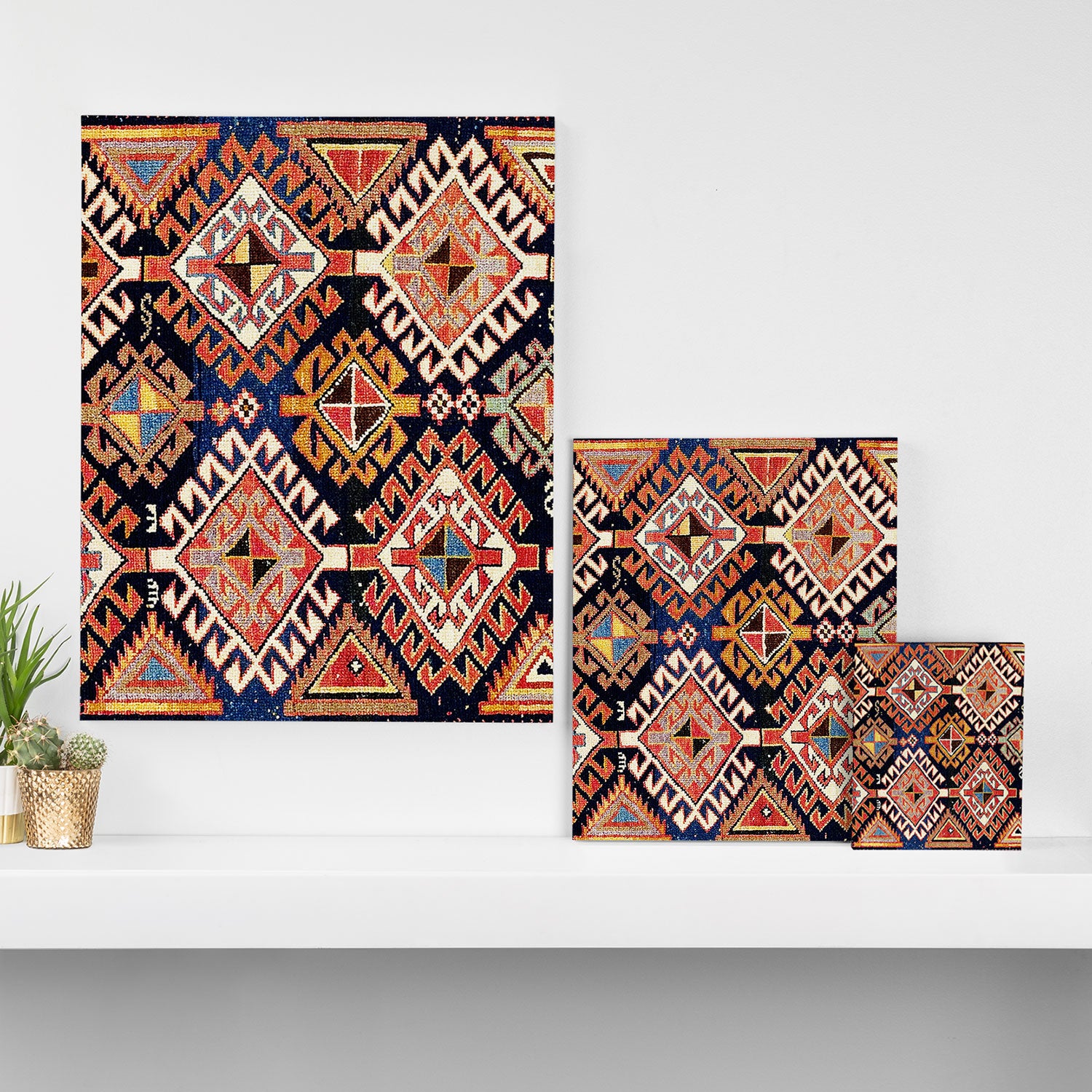 Shirvan East Caucasian Antique Rug Print Canvas Print Gallery Image 3