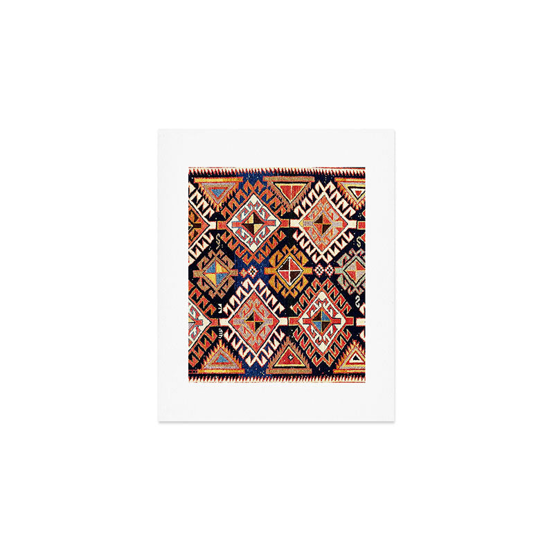 Shirvan East Caucasian Antique Rug Print Art Print Gallery Image 1