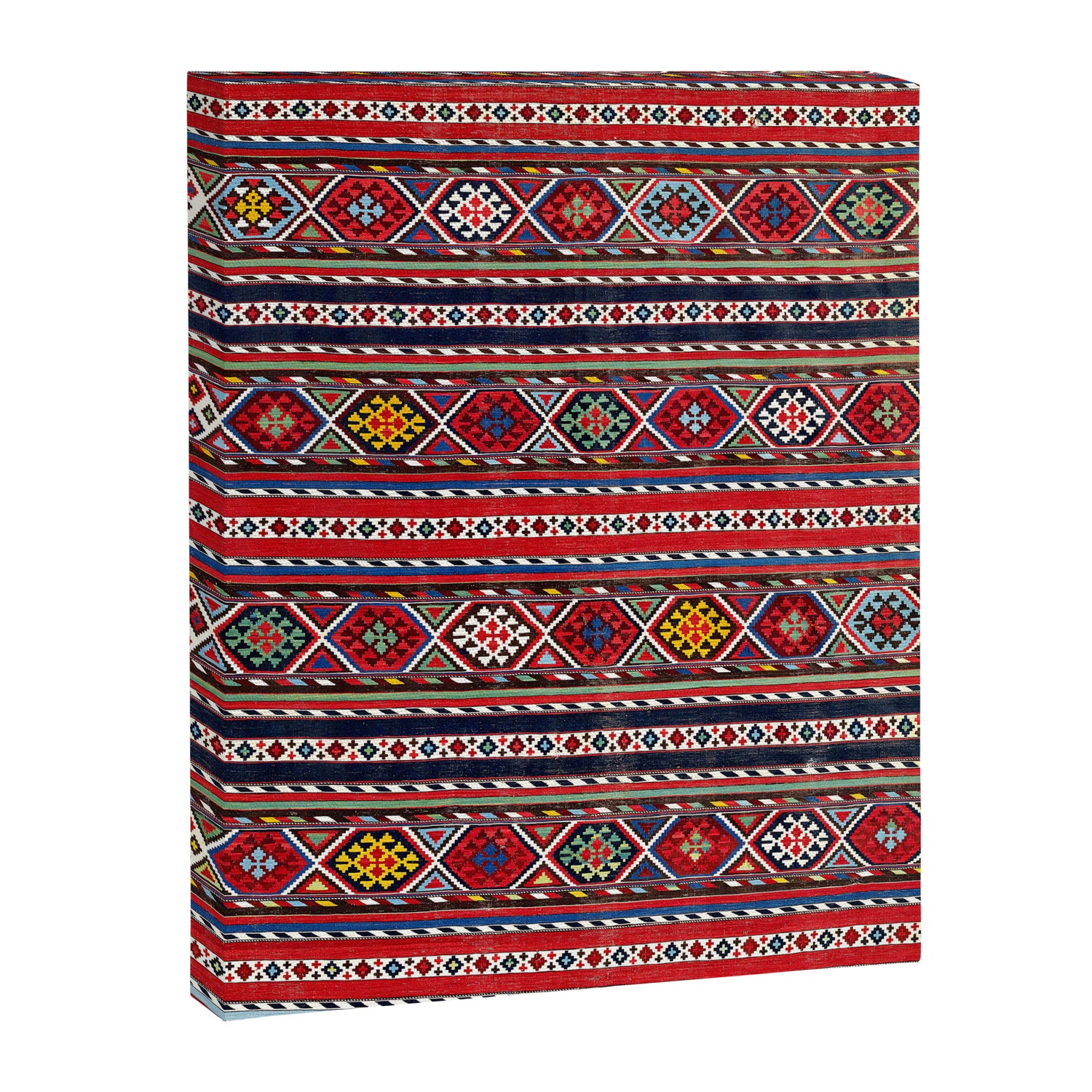 Shirvan East Caucasus Colorful Kilim Print Canvas Print Gallery Image 3