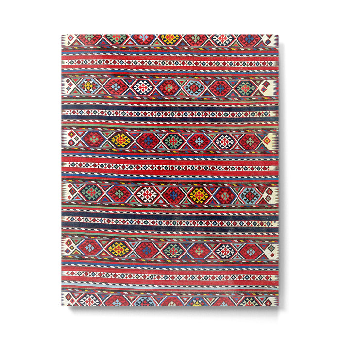 Shirvan East Caucasus Colorful Kilim Print Metal Print Gallery Image 1