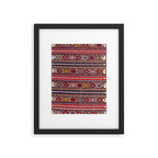 Shirvan East Caucasus Colorful Kilim Print Framed Art Print Gallery Image 5