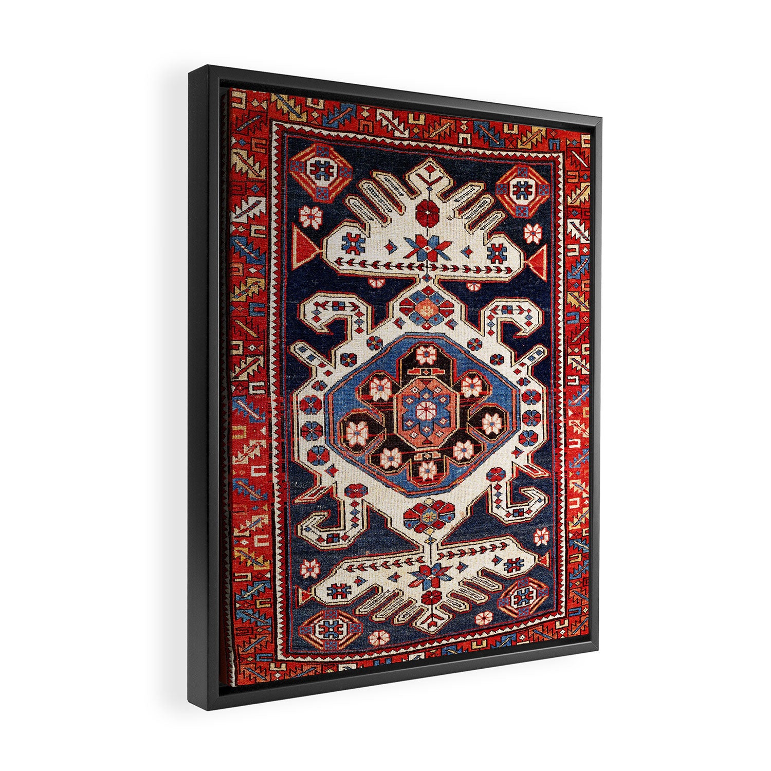 Shirvan East Caucasus Rug Print Framed Canvas Print Gallery Image 2
