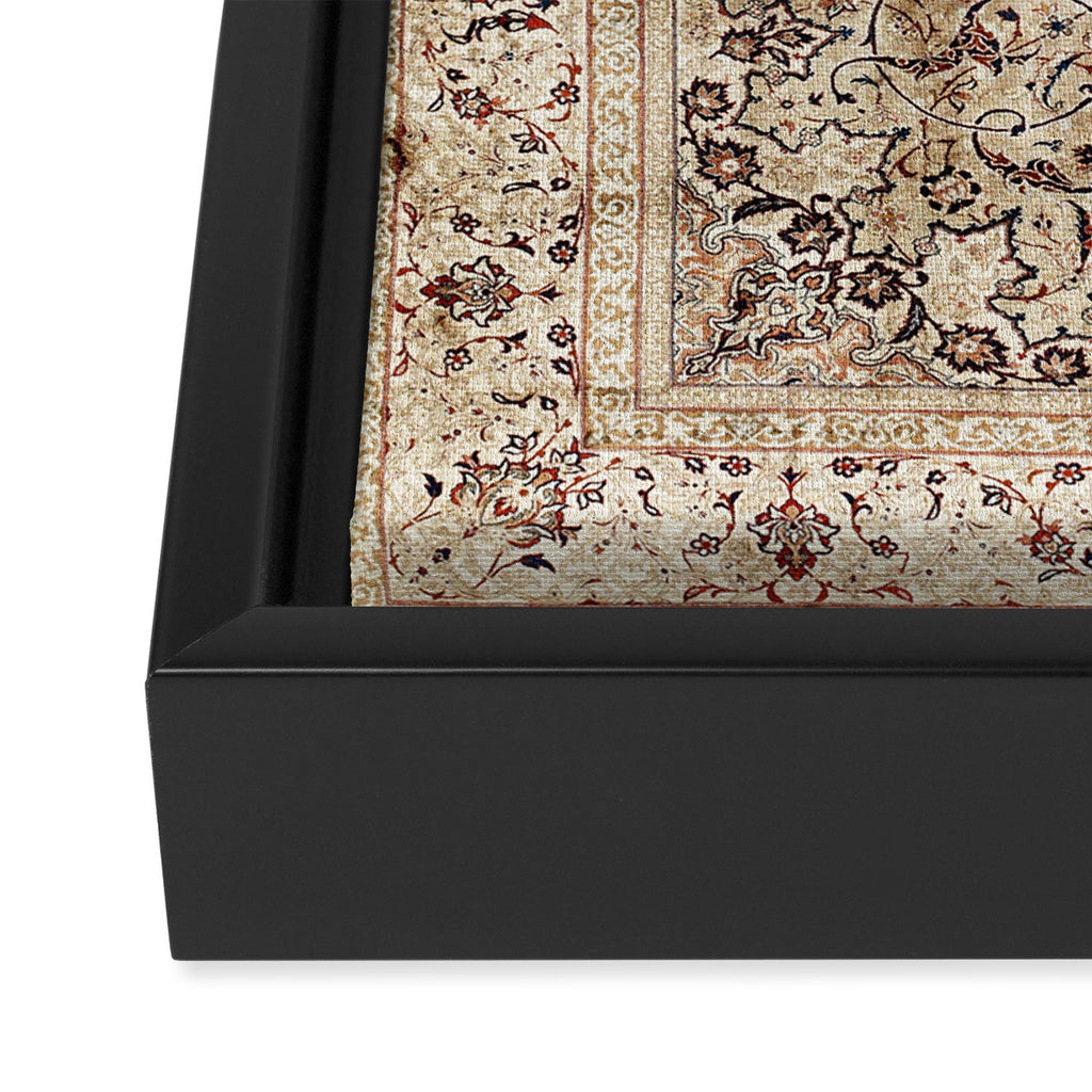 Silk Esfahan Persian Carpet Print Framed Canvas Print Gallery Image 3