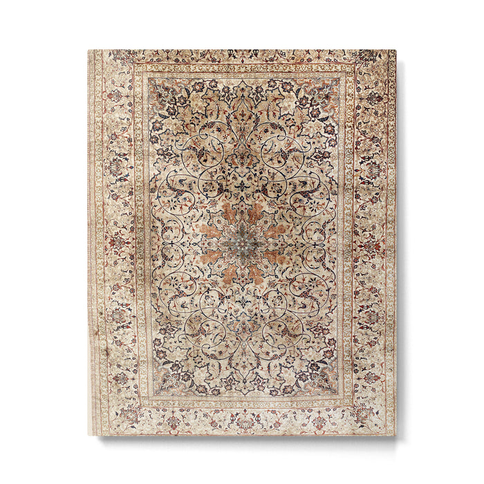 Silk Esfahan Persian Carpet Print Metal Print Gallery Image 1