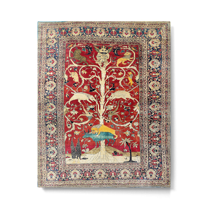 Silk Heriz Azerbaijan Northwest Persian Rug Print Metal Print Gallery Image 1