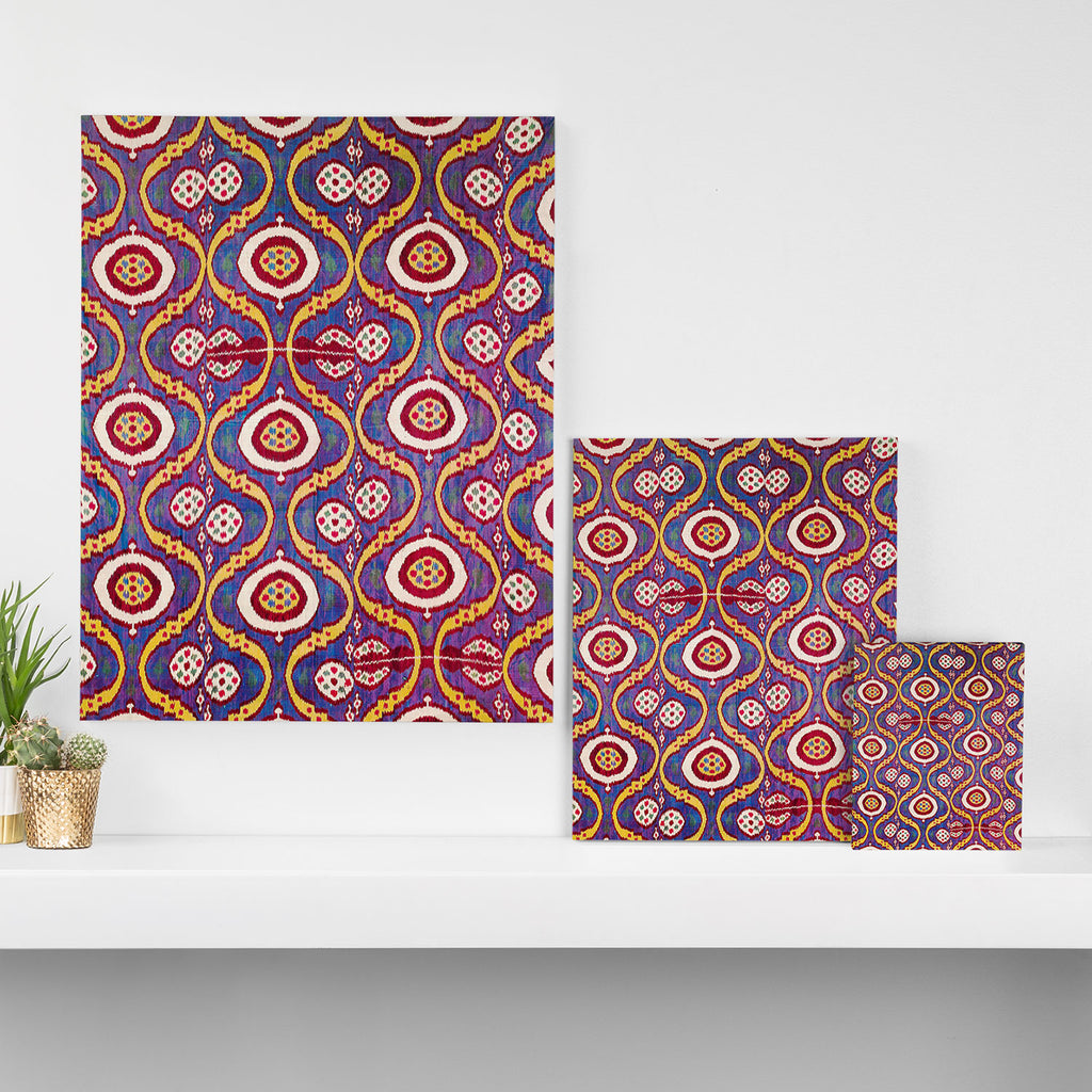 Silk Ikat Uzbekistan Parda Print Canvas Print Gallery Image 3