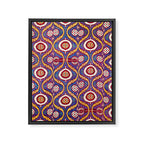 Silk Ikat Uzbekistan Parda Print Framed Canvas Print Gallery Image 3