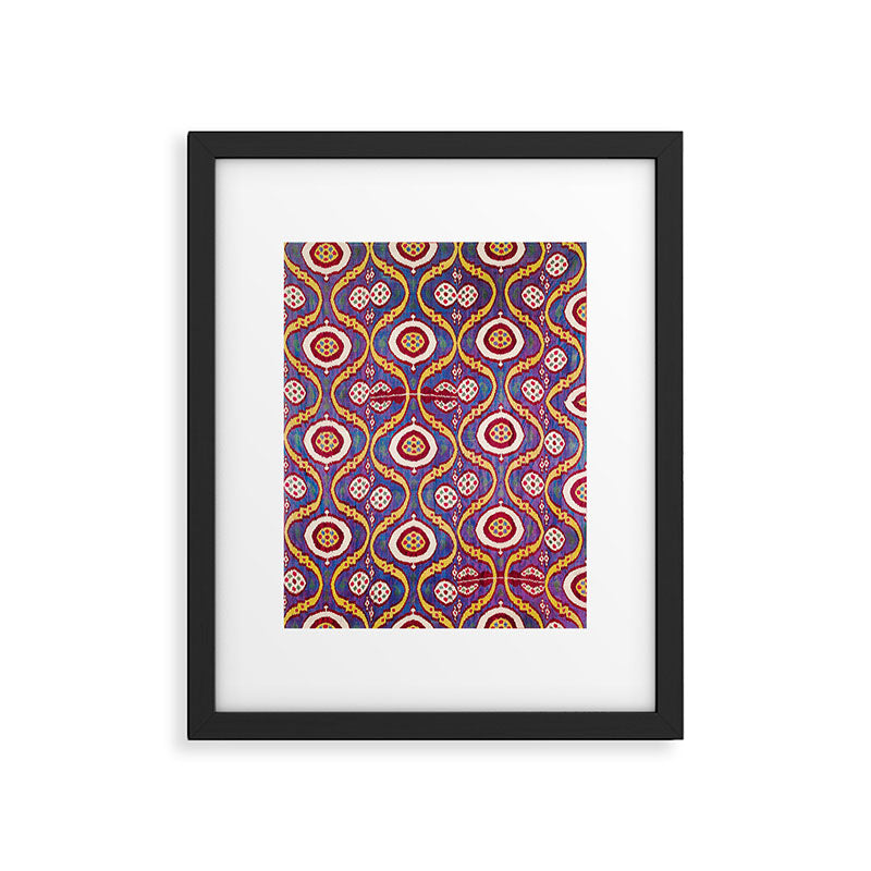 Silk Ikat Uzbekistan Parda Print Framed Art Print Gallery Image 5