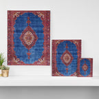 Silk Kashan Central Persian Rug Print Canvas Print Gallery Image 3