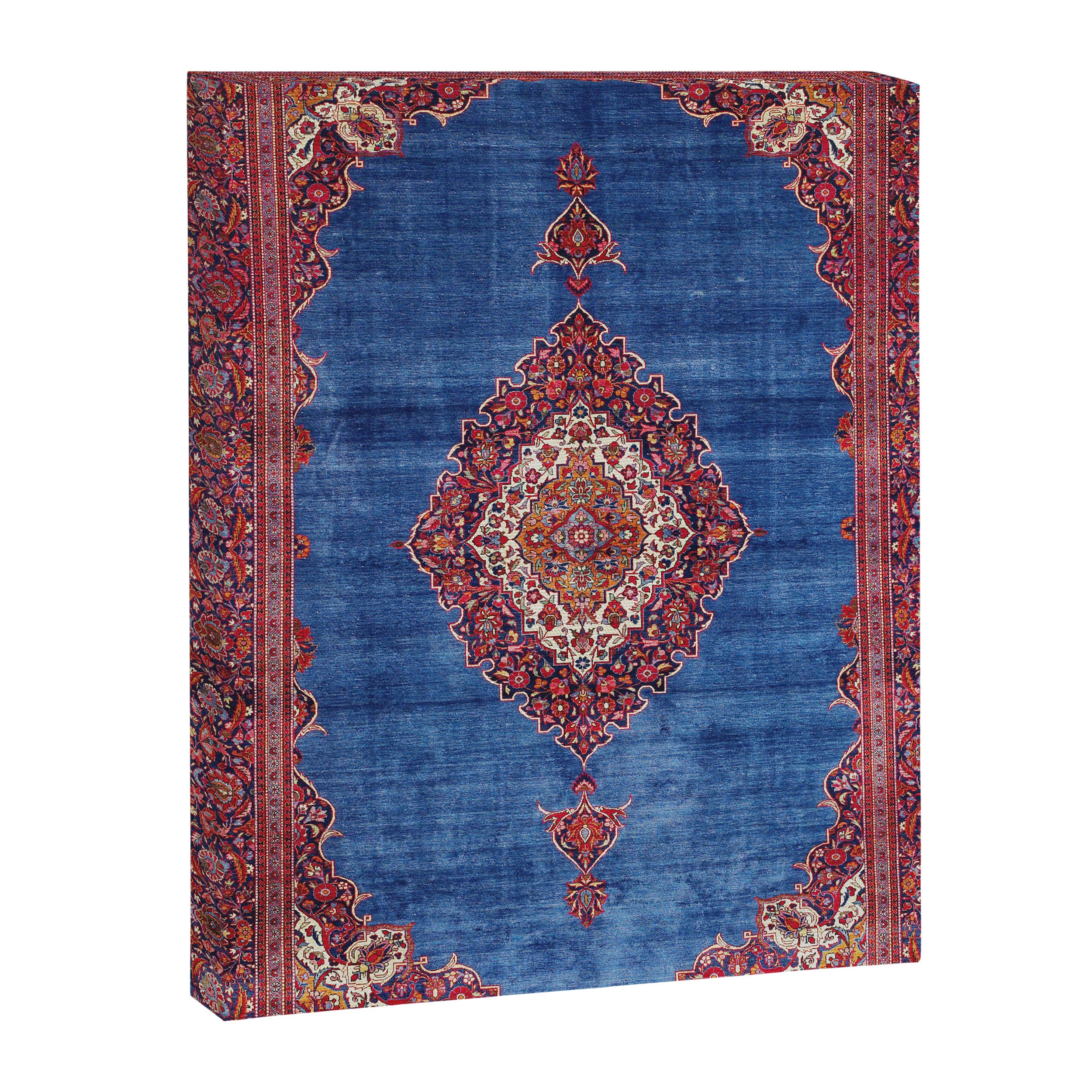 Silk Kashan Central Persian Rug Print Canvas Print Gallery Image 6