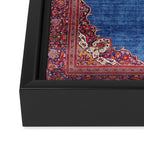 Silk Kashan Central Persian Rug Print Framed Canvas Print Gallery Image 3