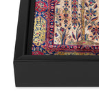 Silk Kashan Central Persian Rug Print Framed Canvas Print Gallery Image 3