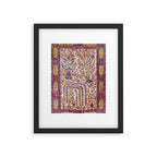 Silk Kashan Central Persian Rug Print Framed Art Print Gallery Image 5