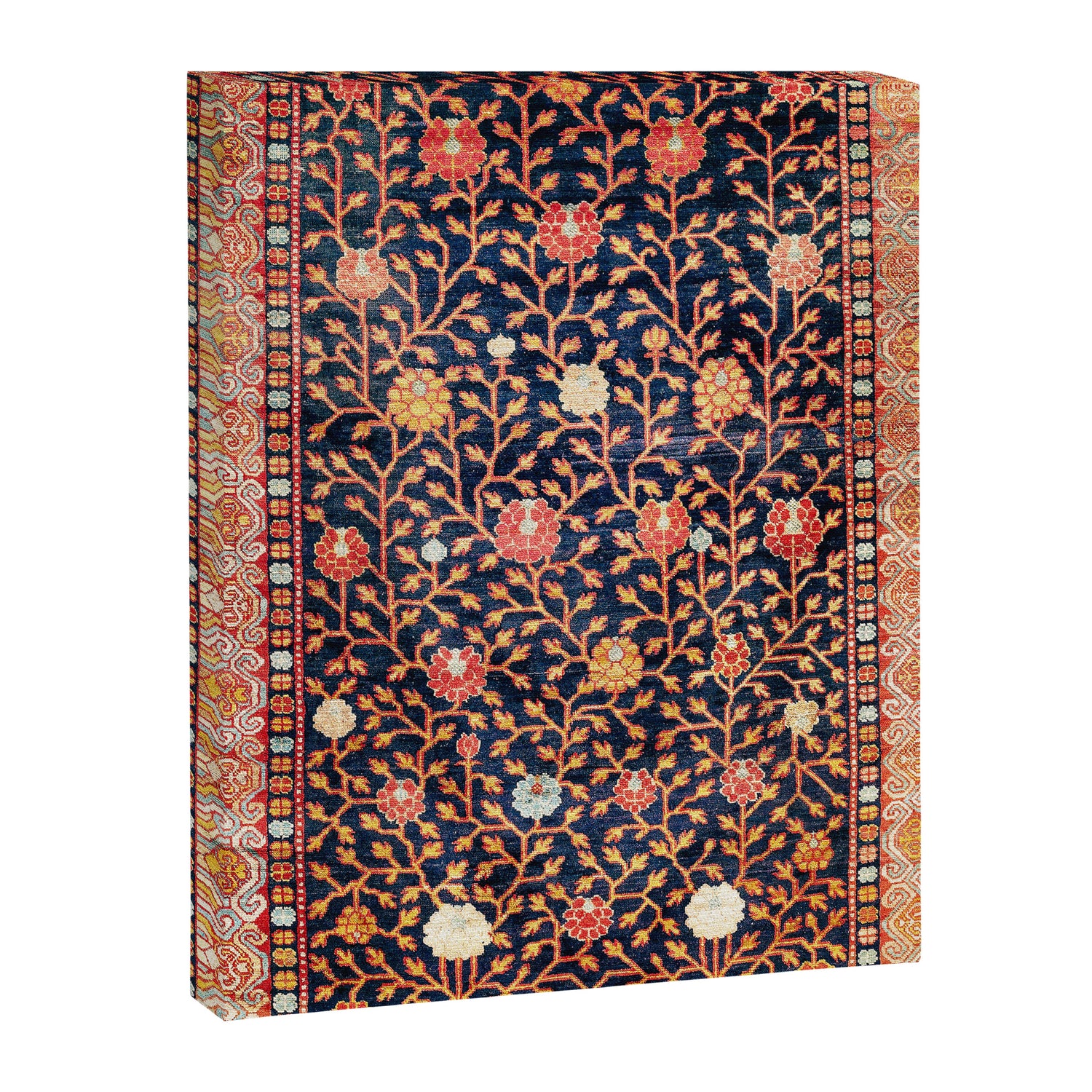 Silk Khotan East Turkestan Rug Print Canvas Print Gallery Image 3