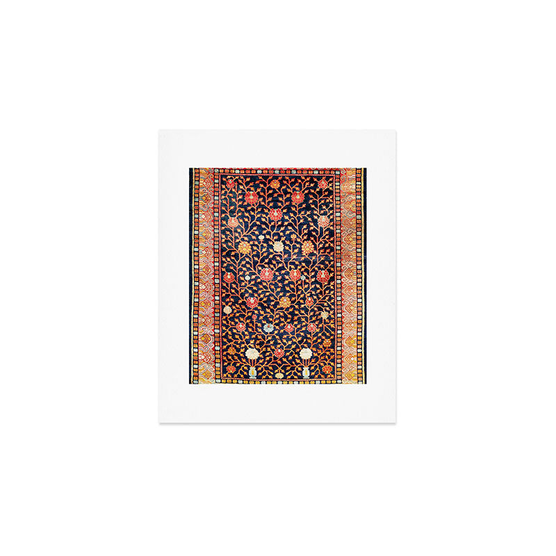Silk Khotan East Turkestan Rug Print Art Print Gallery Image 1