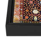 Silk Khotan East Turkestan Rug Print Framed Canvas Print Gallery Image 3