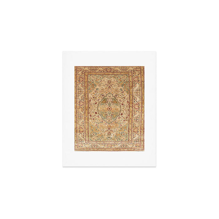 Silk Tabriz Azerbaijan Northwest Persian Rug Print Art Print Gallery Image 1