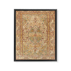 Silk Tabriz Azerbaijan Northwest Persian Rug Print Framed Canvas Print Gallery Image 3