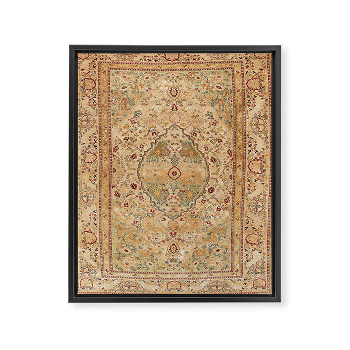 Silk Tabriz Azerbaijan Northwest Persian Rug Print Framed Canvas Print Gallery Image 1