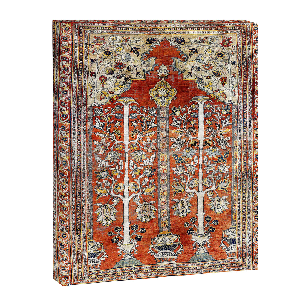 Silk Tabriz Northwest Persian Rug Print Canvas Print Gallery Image 3