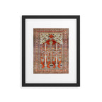 Silk Tabriz Northwest Persian Rug Print Framed Art Print Gallery Image 5