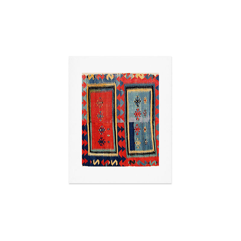 Sivas  Antique Cappadocian Turkish Kilim Print Art Print Gallery Image 1