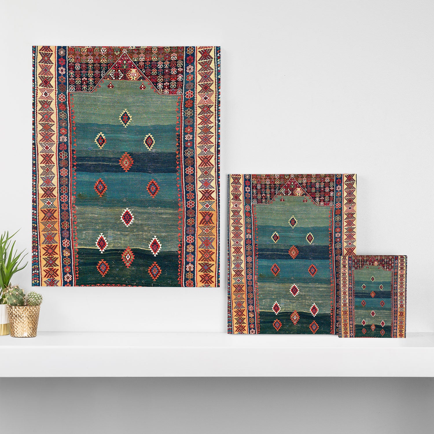 Sivas Antique Turkish Niche Kilim Print Canvas Print Gallery Image 3