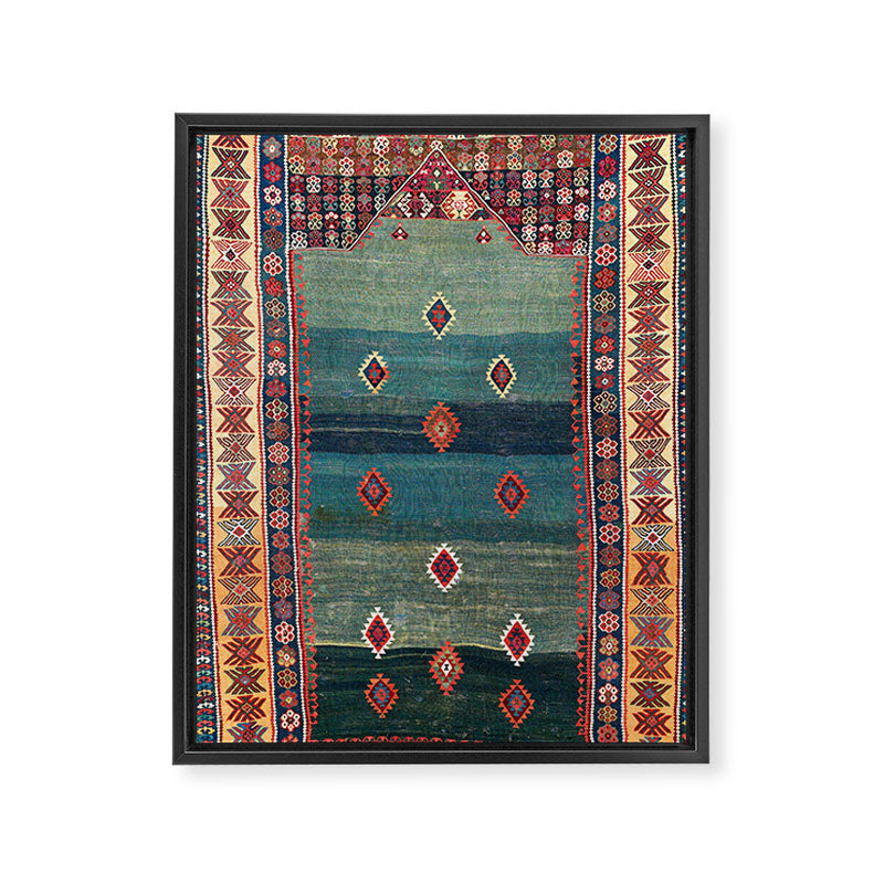 Sivas Antique Turkish Niche Kilim Print Framed Canvas Print Gallery Image 3