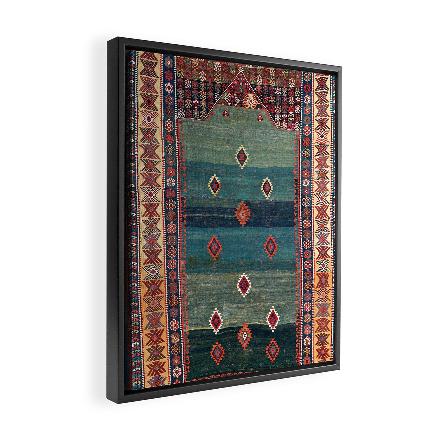 Sivas Antique Turkish Niche Kilim Print Framed Canvas Print Gallery Image 2