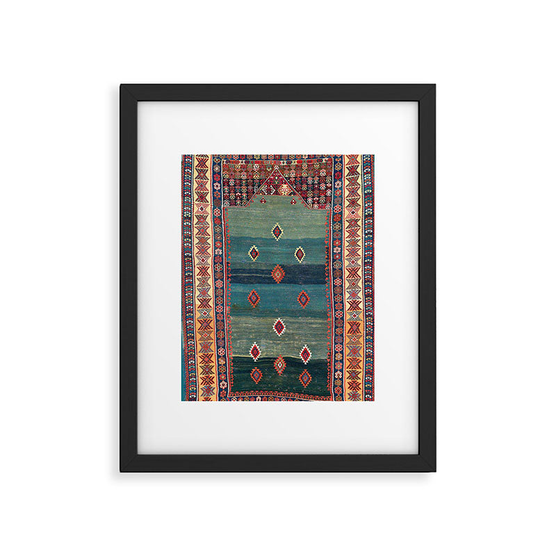 Sivas Antique Turkish Niche Kilim Print Framed Art Print Gallery Image 4