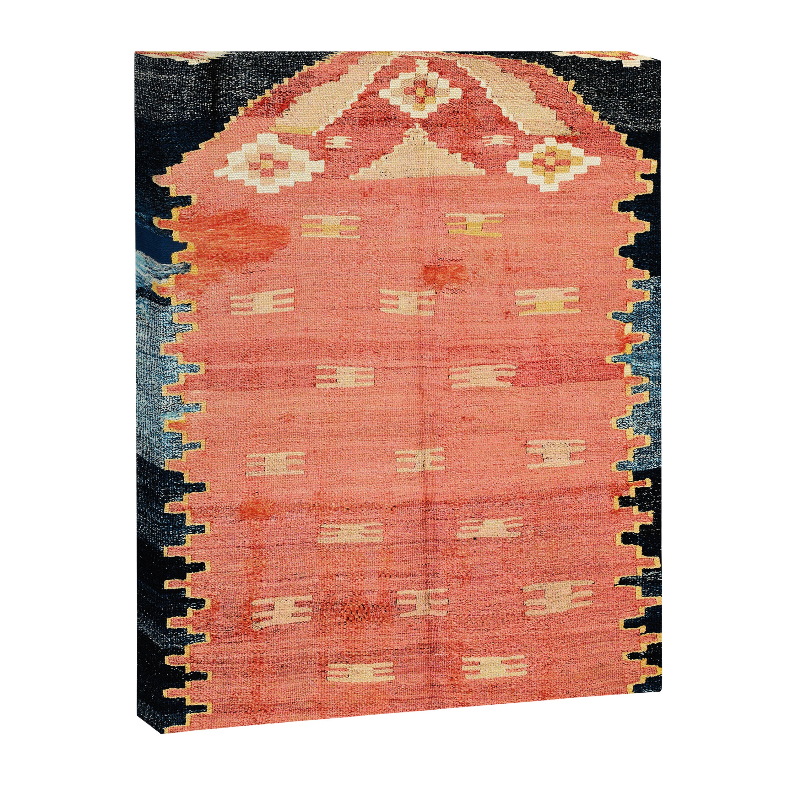 South West Anatolia  Antique Turkish Niche Kilim Print Canvas Print Gallery Image 3