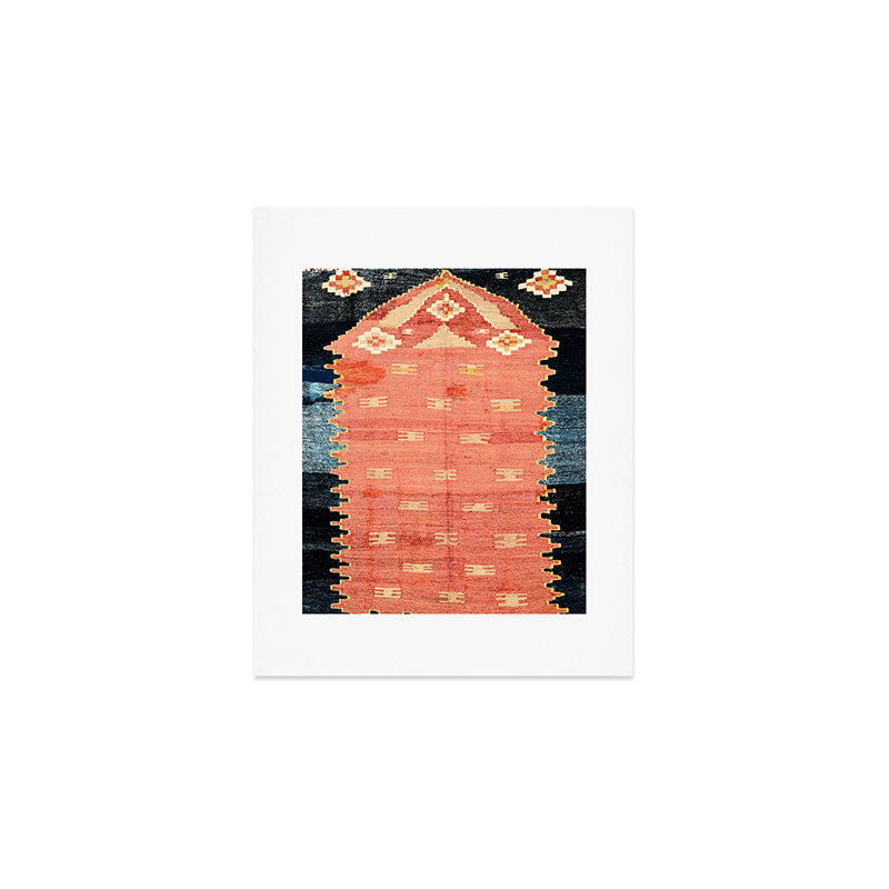 South West Anatolia  Antique Turkish Niche Kilim Print Art Print Gallery Image 1