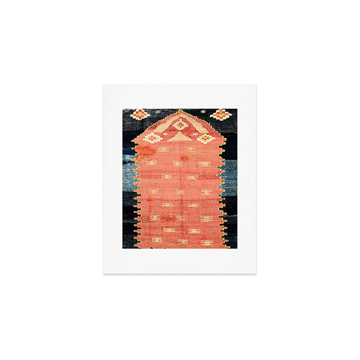 South West Anatolia  Antique Turkish Niche Kilim Print Art Print Gallery Image 1