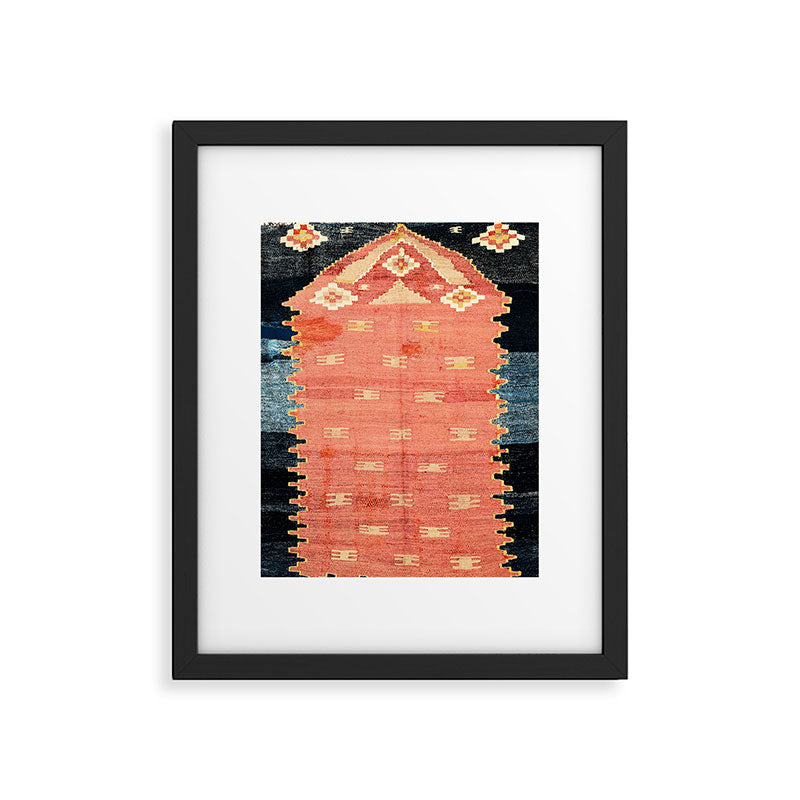 South West Anatolia  Antique Turkish Niche Kilim Print Framed Art Print Gallery Image 4