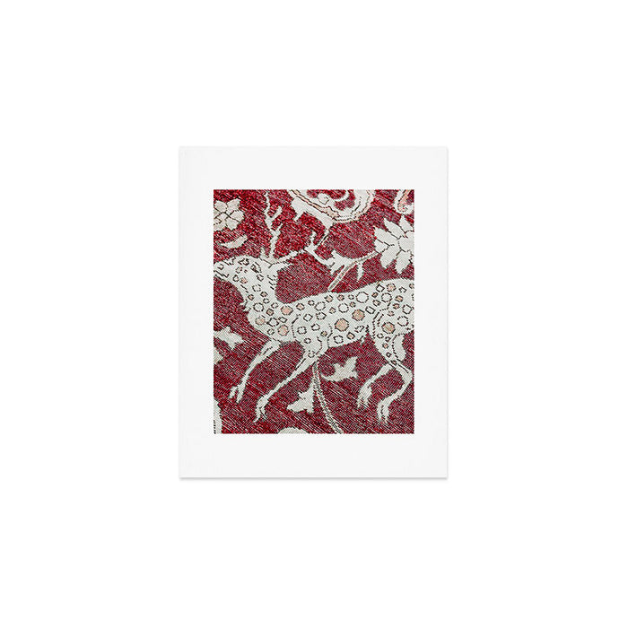 Spotted Fawn From Antique Persian Animal Rug Print Art Print Gallery Image 1