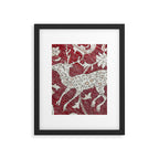 Spotted Fawn From Antique Persian Animal Rug Print Framed Art Print Gallery Image 5