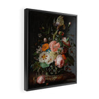 Still Life with Flowers on a Marble Tabletop, Rachel Ruysch, 1716 Framed Canvas Print Gallery Image 2