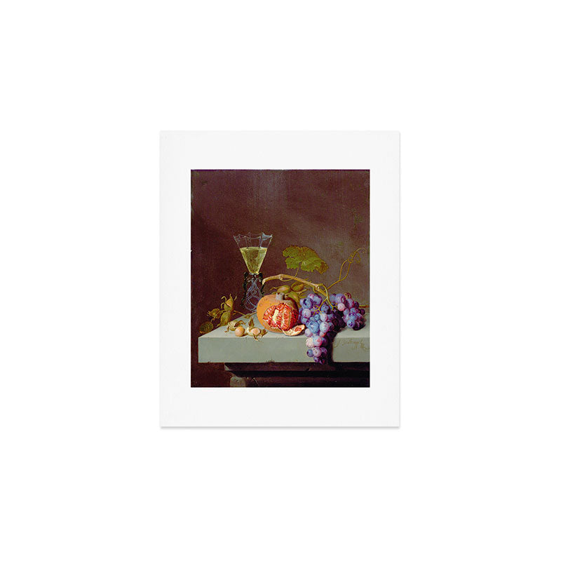 Still Life With Fruit, 1675, Jacob van Walscapelle Art Print Gallery Image 1