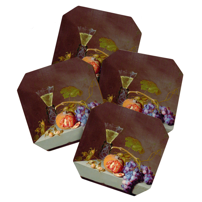 Still Life With Fruit, 1675, Jacob van Walscapelle Coaster Gallery Image 1