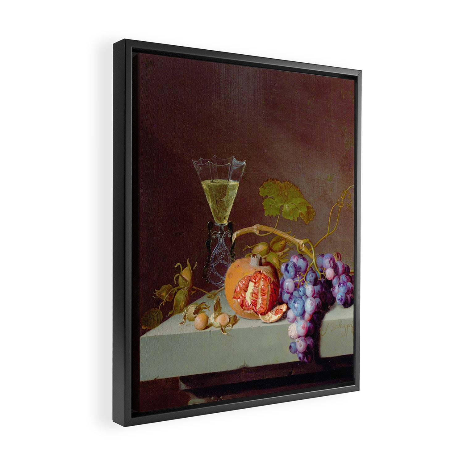 Still Life With Fruit, 1675, Jacob van Walscapelle Framed Canvas Print Gallery Image 2
