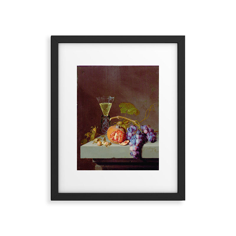 Still Life With Fruit, 1675, Jacob van Walscapelle Framed Art Print Gallery Image 4