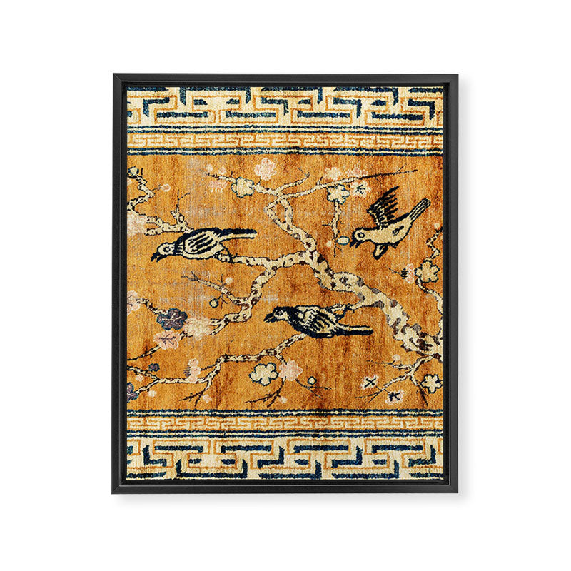 Suiyuan Province Chinese Pictorial Rug Print Framed Canvas Print Gallery Image 3