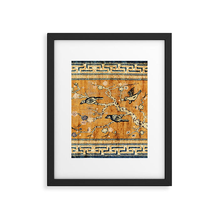 Suiyuan Province Chinese Pictorial Rug Print Framed Art Print Gallery Image 1