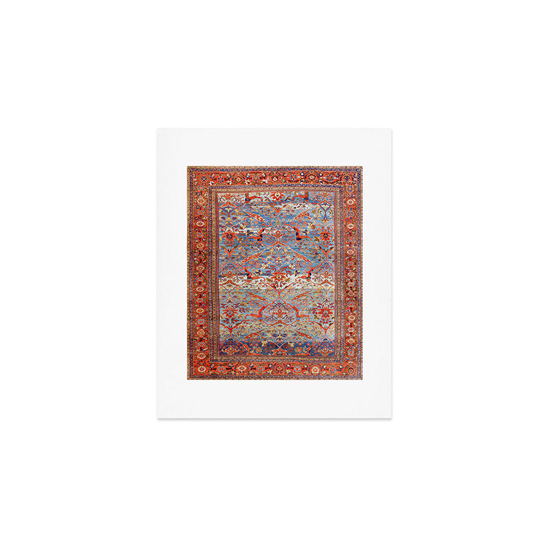 Sultanabad Antique Persian Rug Print Art Print Gallery Image 1