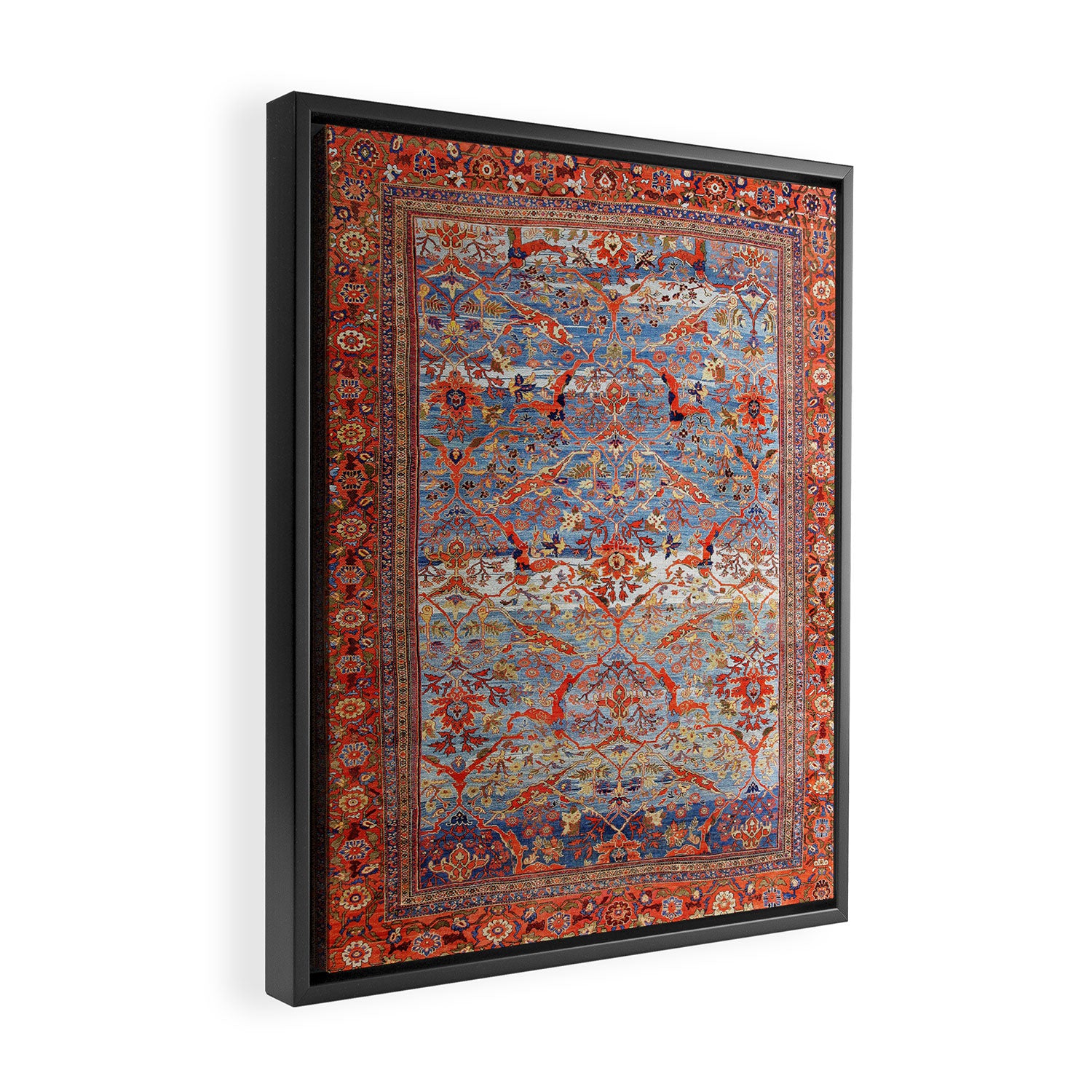 Sultanabad Antique Persian Rug Print Framed Canvas Print Gallery Image 2