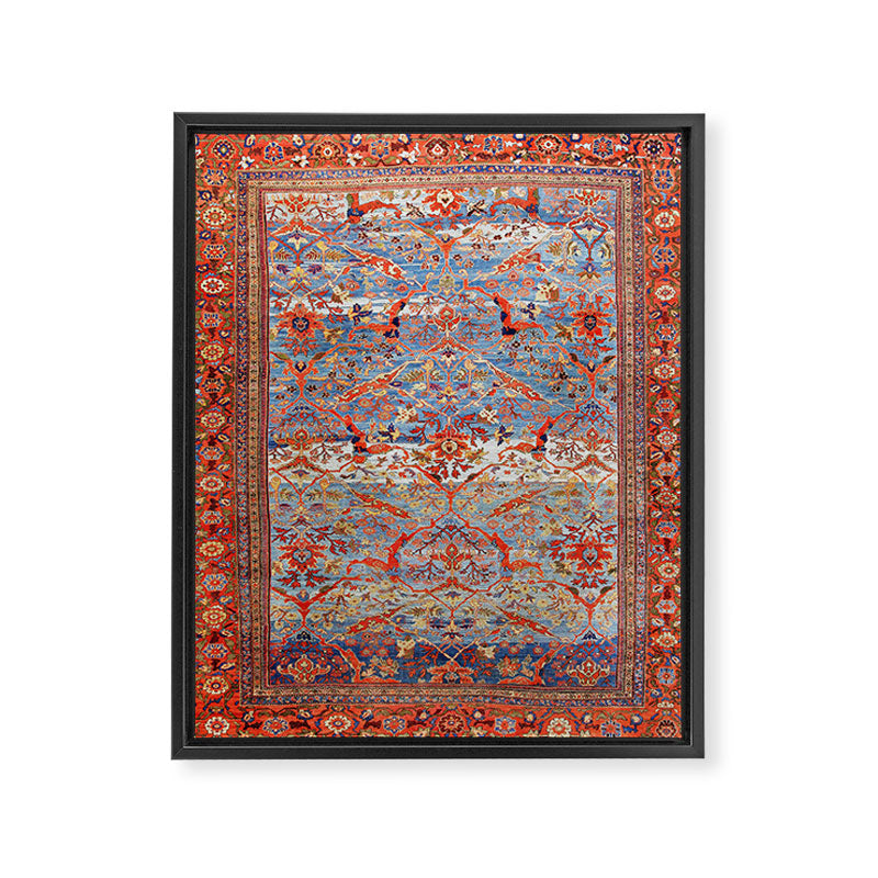 Sultanabad Antique Persian Rug Print Framed Canvas Print Gallery Image 6